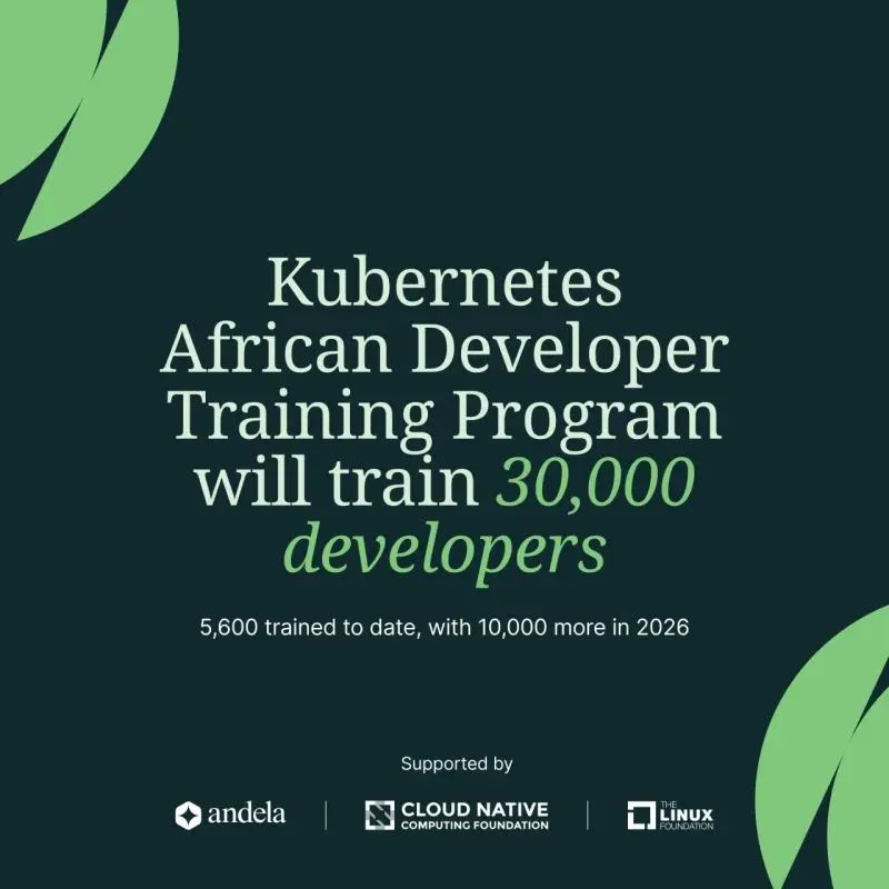 Image accompanying the LinkedIn post: Championing Cloud Native in Africa: 30,000 Learners
